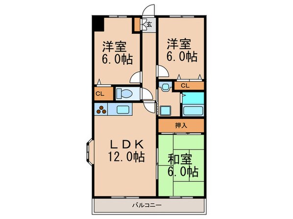 南里ビルフロ－ラの物件間取画像